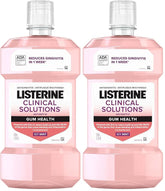 Listerine Clinical Solutions Gum Health Mouthwash, ICY Mint | Antiseptic | 500 mL | Pack of 2 | Prevents Buildup