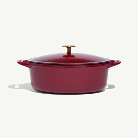 Oval Enameled Cast Iron Dutch Oven