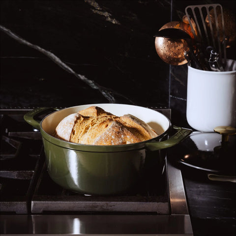 Round Enameled Cast Iron Dutch Oven